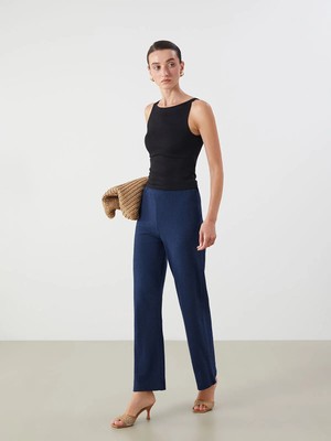 Lc Waikiki Yeni Sezon Beli Lastikli Dokulu Kadın Pantolon