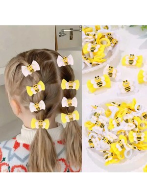Nati Co Arı Figürlü Sarı Fiyonk Bebek Saç Tokası ( 1 Adet )