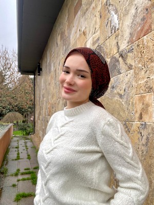 Anatölye Siyah Kiremit Tülbent Eşarp Bone - Kaymaz Terletmez (Kaymayan)