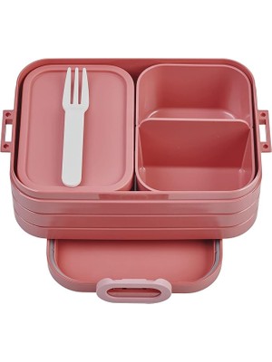 - Yemek Kutusu Take A Break Midi – Bölmeli Beslenme Kutusu – 4 Tereyağı Ekmeği Için Uygundur – 900 ml – Nordic Mauve