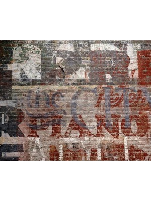 Rogues Tuğla Duvar Desenli Duvar Kağıdı, Gri, 3x2.4 Metre