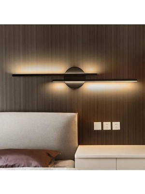 Avize Asya Modern Tasarım Siyah Renk Gün Işığı Ledli Banyo - Mutfak - Salon LED Duvar 2 Li Aplik