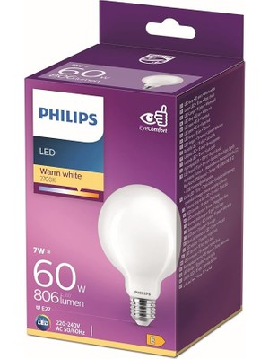 LED Classic 60W G93 E27 Sarı Işık Dim Edilmez LED Ampul