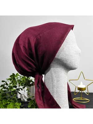 Anatölye Bordo Tülbent Eşarp Bone - Kaymaz Terletmez (Kaymayan)