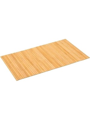 Home Kaydırmaz Tabanlı Bambu Banyo Paspası – 70X45 cm Doğal Ahşap Bambu Mat, Suya Dayanıklı, Kaymaz Paspas, Dekoratif ve Hijyenik Zemin Kaplama