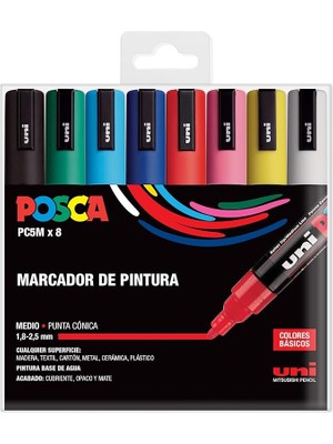 Unı Pc 5m Basic Set - 8'li Marker Paketi