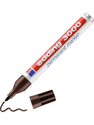 3000 Kalıcı Marker Koyu Kahverengi 1 Kalem Yuvarlak Uç 1,5-3 mm Hızlı Kuruyan Kalıcı Marker Suya Dayanıklı, Silinmeye Dayanıklı Karton, Plastik, Ahşap, Metal Için Evrensel