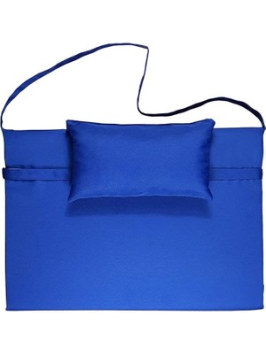 Taşınabilir Katlanır Çanta Şezlong Minderi, Yastıklı Minder (Mavi)