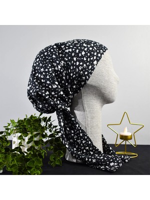 Anatölye Siyah Mio Kumaş Eşarp Bone - Kaymaz Terletmez (Kaymayan)