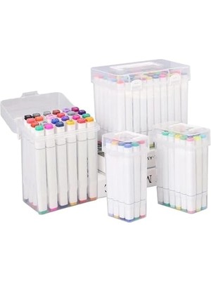 Home Çift Taraflı Marker Kalem Seti, Profesyonel Kutulu Keçeli Kalem Seti, Çeşitli Renklerde Boya Markerlar, Sanatçılar ve Tasarımcılar Için Ideal (12 Parça)