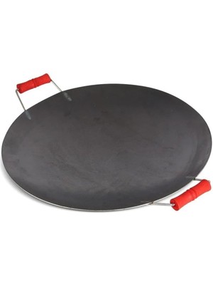 Kavurma Gözleme Sacı 53 cm 2,8 kg Ağırlığında, Çift Taraflı Kullanım 1,5 mm Siyah Sac