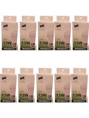 Uzlight 13W A60 E27 Duy 3000K Sarı Işık LED Ampul