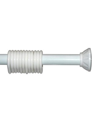Banyo Duş Perde Borusu 90CM-130 cm Banyo Askısı Demiri Beyaz