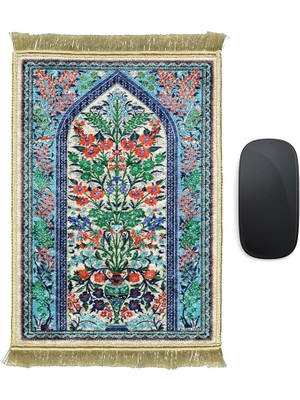 Ipeq Beyaz Dekoratif Küçük Halı Mousepad