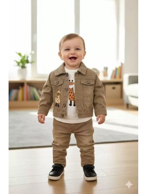 Diamondstar Erkek Bebek 6/12/18 Ay Ceket  Badi Ve Pantolon Takımı
