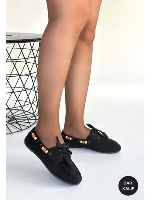 Erbilden Elora Siyah Süet Babet