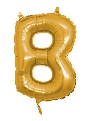 Marifetlerim - B Harfi Altın Folyo Balon 16 Inch 40 cm