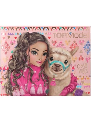 12705 Topmodel Cosy Kırtasiye Kutusu, Kalem, Silgi, Trombon, Not Defteri ve Ayna, Dim. Yaklaşık 20 x 15,5 x 3,2 Cm, Çok Renkli