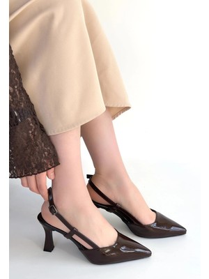 Erbilden Hoost Kahverengi Rugan Topuklu Ayakkabı