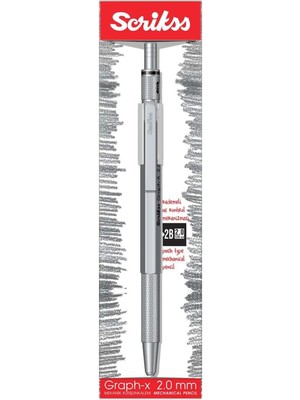 Office Graphx Mekanik Kurşun Kalem Saten Gri 2 mm