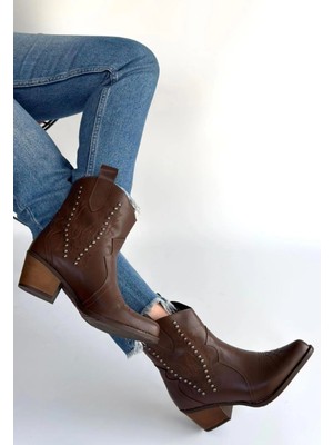 Erbilden Matin Acı Kahve Cilt Topuklu Bot