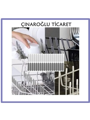 Çınaroğlu Ticaret Beko BKY-3906 Eıp 150 Adet Pas Önleyici Bulaşık Makinesi Sepet Çubukları Için Plastik Kapak Uçları Çizilmeleri Önler Gri Renk