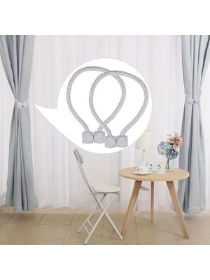 2 Adet Manyetik Perde Klipleri Iç Dekorasyon Kare Model Perde Toplayıcı Toka Perde Tutucu Aksesuarı