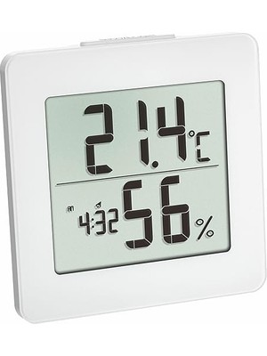 Dijital Saatli Nem Ölçer Termometre