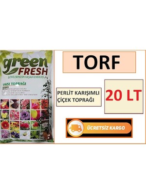 Fresh Torf 20 Lt Çiçek Toprağı Saksı Toprağı Doğal Tohum Ekim Torfu