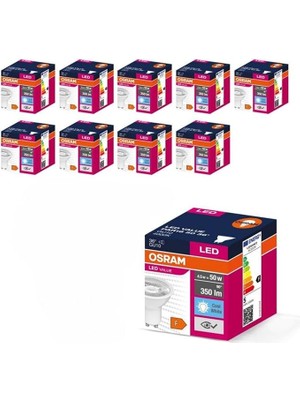 Osram Value PAR16 50 36D 4.5W Soğuk Beyaz 4000K GU10 LED Ampul