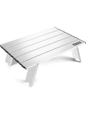 Portatif Küçük Masa Alüminyum Ultra Hafif Katlanır Mini Masa - Plaj, Piknik, Kamp, Balıkçı, Outdoor Küçük Sehpa Yan Masa - Gümüş