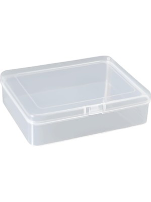 12,5cm Mini Şeffaf Eşya Takı Elektronik Saklama Kutusu Organizer Düzenleyici Klipsli Kapaklı Kutu