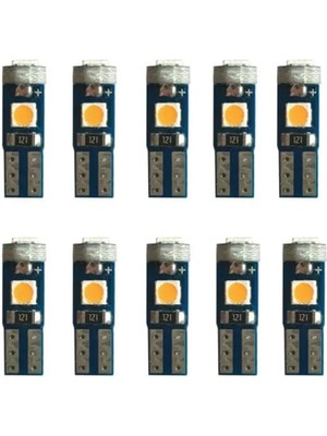 Adet T5 LED Mini Dipsiz Kilometre Gösterge Ambians Aydınlatma Turuncu
