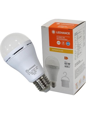 Şarjlı LED Lamba Beyaz Işık 8W E27
