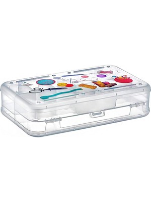 Plastik Bölmeli Çift Taraflı Hobi Dikiş Iğne Kutusu Düzenleyici Arduino Balıkçı Malzeme Saklama Organizer (1)