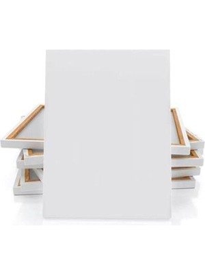 Pamuk Öğrenci Işi Kampanyalı Yandan Zımbalı Tuval 35X50 cm Resim Tuvali - 1 Adet - Boş Tuval