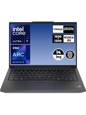 Thinkpad E14 Gen6 21M70091TX Ultra 7 155H 16 GB 512 GB SSD Arc Graphics 14" Wuxga Notebook