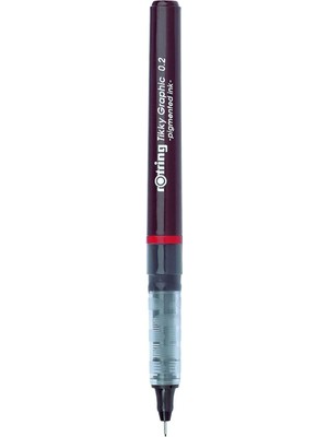 Tikky Graphic Keçe Uçlu Teknik Çizim Kalemi, 0,2 Mm, Siyah Mürekkep