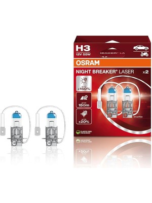 Night Breaker Laser H3 Ampul 64151NL -%150 Daha Fazla Işık