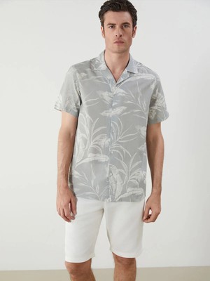 Lc Waikiki Yeni Sezon Regular Fit Kısa Kollu Desenli Erkek Gömlek