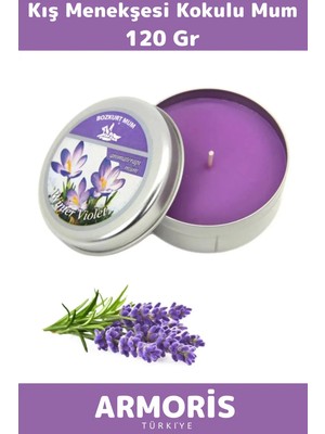 Armoris Yeni Nesil Aromatik Arınma Huzur Meditasyon Esans Dekoratif Mum Oda Kokusu 120G Teneke Kutu