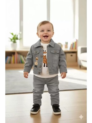 Diamondstar Erkek Bebek 6/12/18 Ay Ceket  Badi Ve Pantolon Takımı
