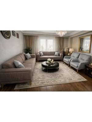 Carmen Mobilya Ahşap Ayaklı Nirvana Koltuk Takımı