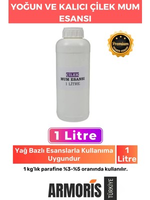 Armoris Yeni Seri Kalıcı Yoğun Kaliteli Yağ Bazlı Tüm Ürünlerle Kullanıma Uygun Bal Mum Esansı 1 Lt