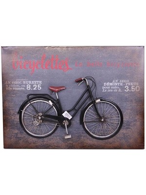 Bisiklet Tablo Pano Vintage Dekoratif Ev Ofis Hediyelik