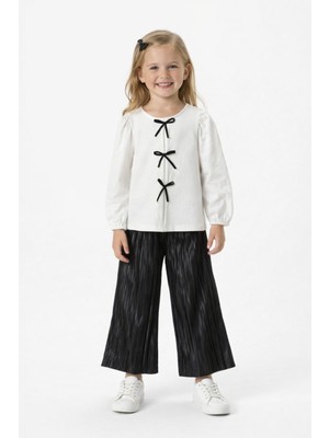 Asyaden Baby Kız Çocuk Fiyonklu Şık Bayramlık Alt Üst Takım