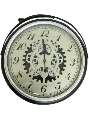 Saat Çarklı Askılı Duvar Saati Dekoratif Ev Ofis Hediyelik