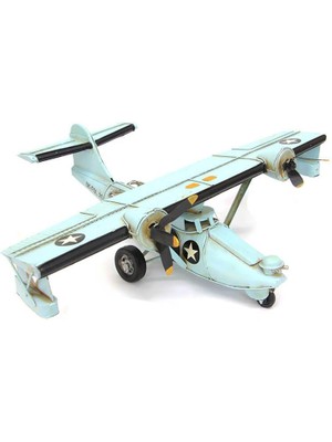 Dekoratif Metal Uçak Biblo Hediyelik