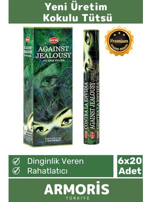 Armoris Yeni Nesil Dinginlik Veren Meditasyon Çakra Enerji Rahatlatıcı Kokulu Çubuk Tütsü 6 x 20 Adet