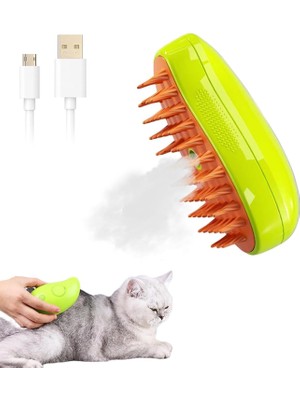 Storemax Oktaysell Cat Steam 3'ü 1 Arada Kendi Kendini Temizleyen Kedi Bakım Fırçası - Kediler ve Köpekler Için Buharlı Pişirici, Masaj ve Tüy Alma Tarağı (Yeşil)